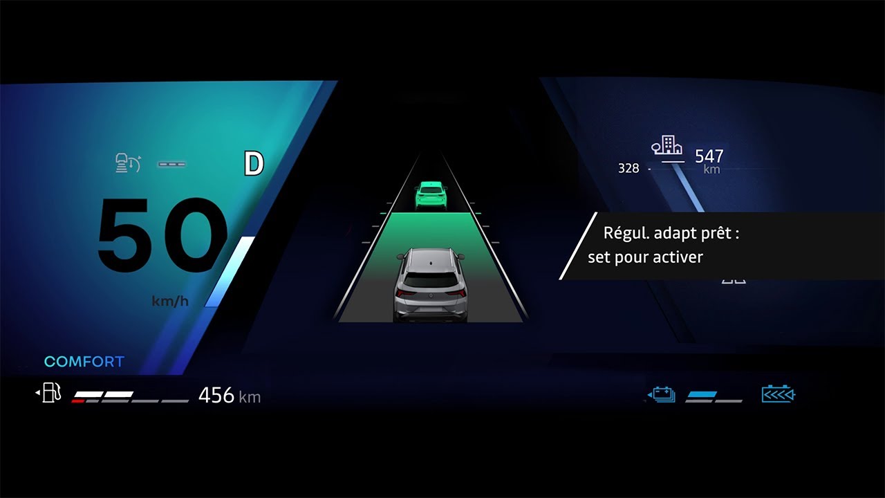 le régulateur de vitesse adaptatif stop and go