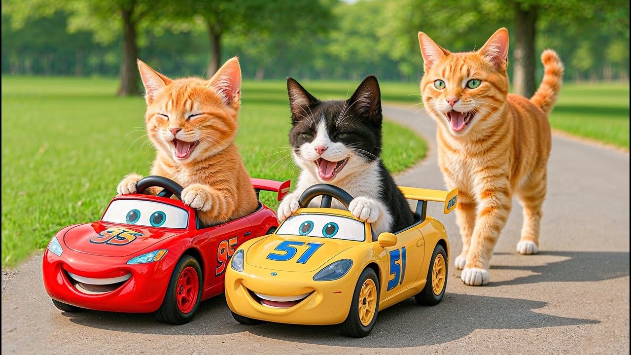 Mama Cat’s Secret Overtime Shift 🍲🐾 | Heartwarming Surprise for Ginger Kitten’s Dream Car 🚗❤️