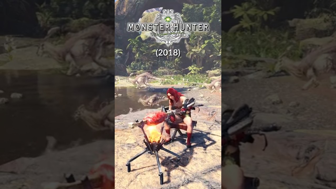 Evolution of the BBQ Spit in Every Monster Hunter Gen #monsterhunter #gaming