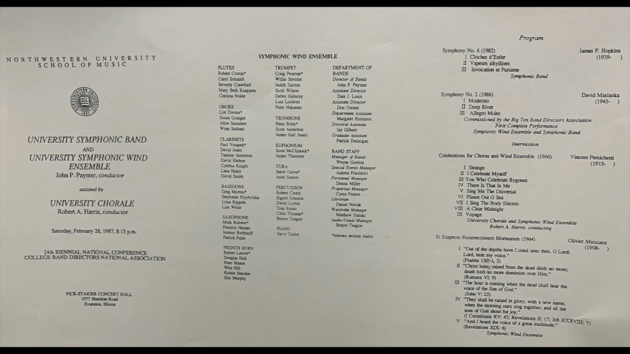 Symphony No.  2  (1986) -  David Maslanka