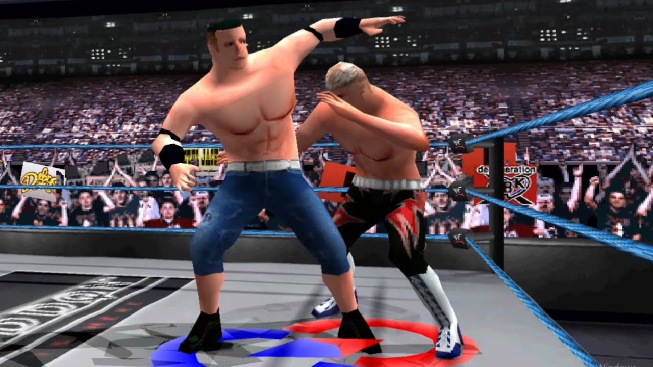 John Cena Vs Cody Rhodes Wrestlemania Main Event - WWF Smackdown! 2 PSX Gameplay