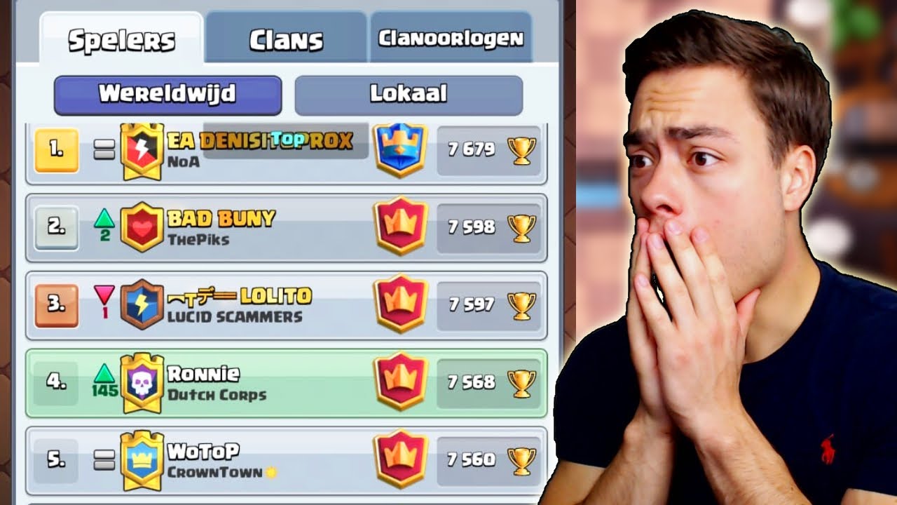 RONNIE GAAT PUSHEN NAAR NUMMER 1 VAN DE WERELD?! - Clash Royale