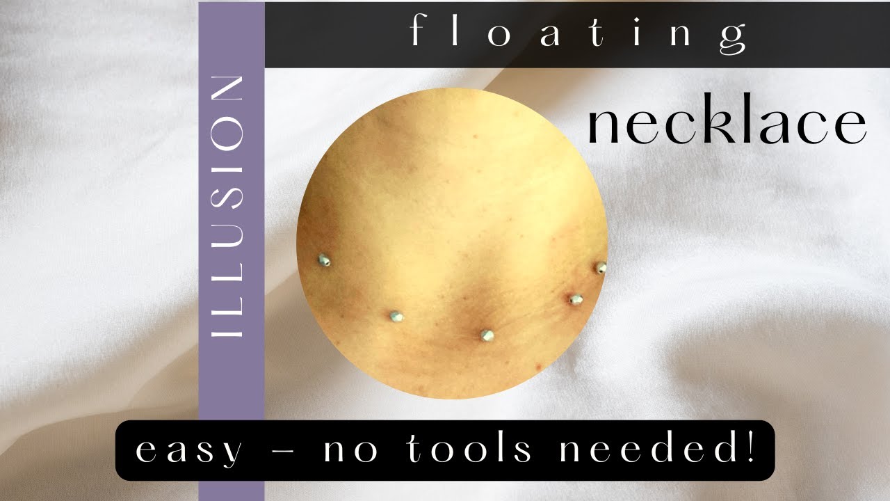 floating illusion 💫 beaded necklace tutorial - subtitles