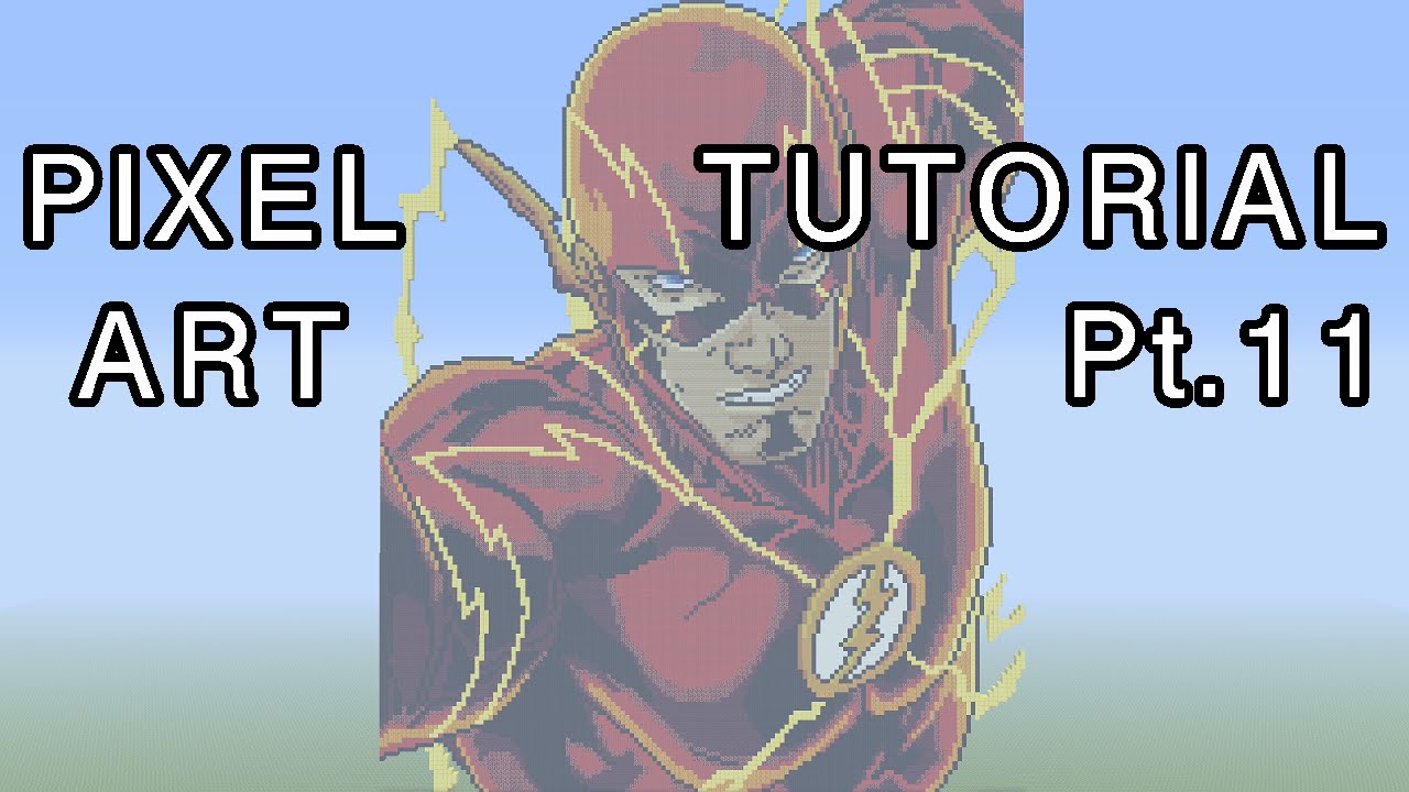Minecraft Pixel Art Tutorial - The Flash Part 11