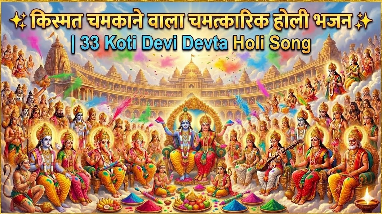 ✨ किस्मत चमकाने वाला चमत्कारिक होली भजन ✨ | 33 Koti Devi Devta Holi Song
