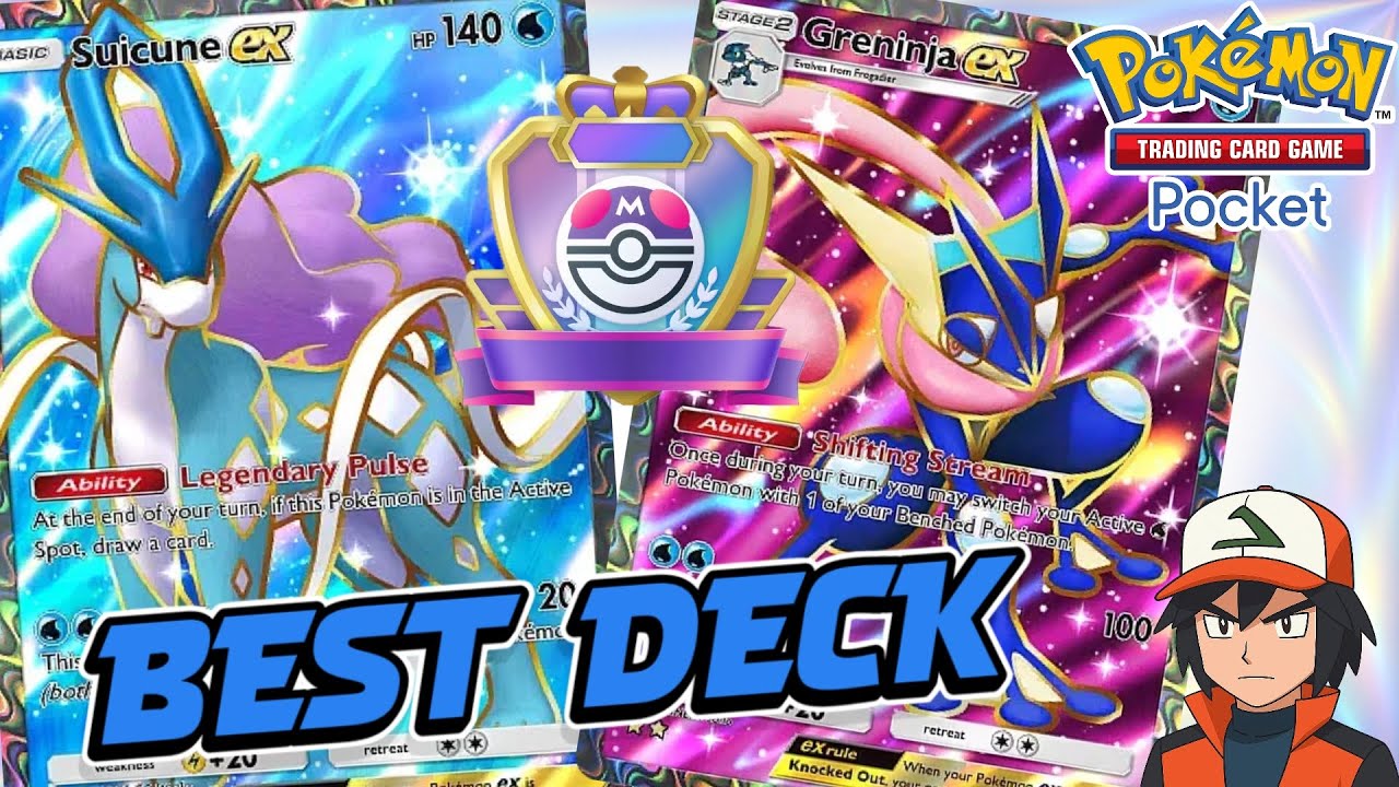 (НОВАЯ МЕТА) Greninja ex + Suicune ex — ЛУЧШАЯ КОЛОДА в рейтинговых боях! | Pokémon TCG Pocket