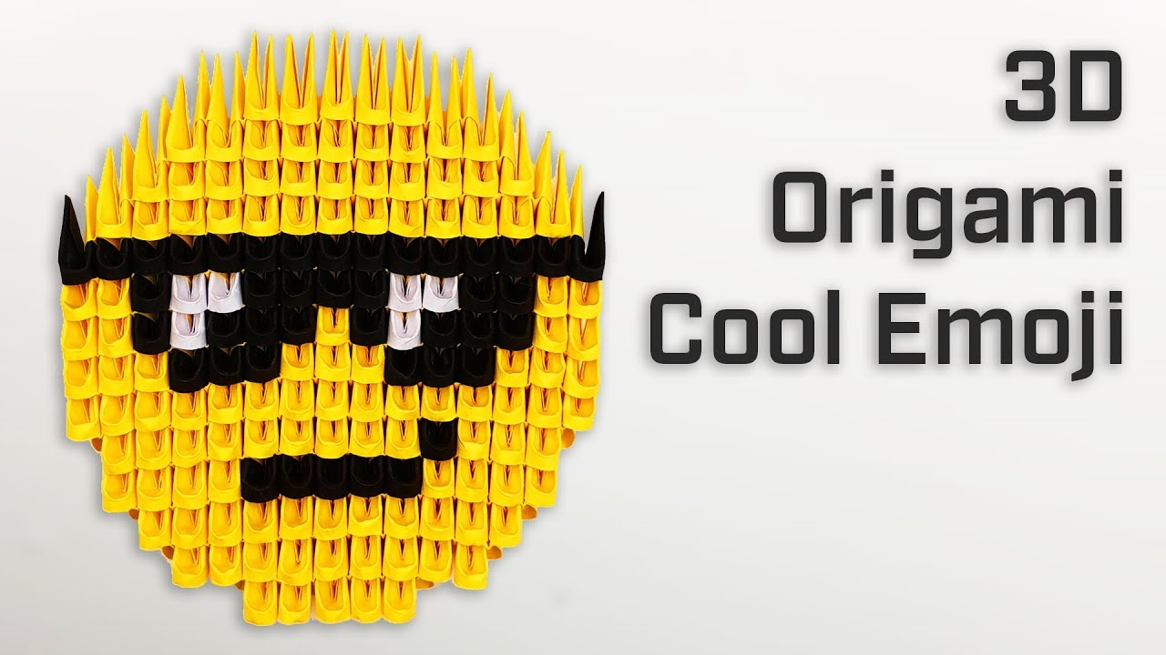 How to make Cool Emoji – 3D Modular Origami [ Step-by-Step Tutorial ]