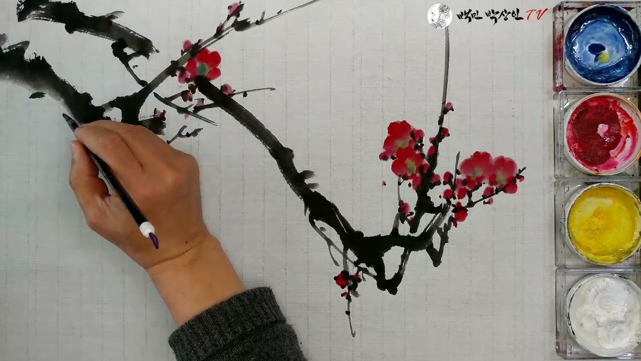 매화ㆍ까치: 희보춘선(봄보다 먼저 기쁜소식을 전해옴)