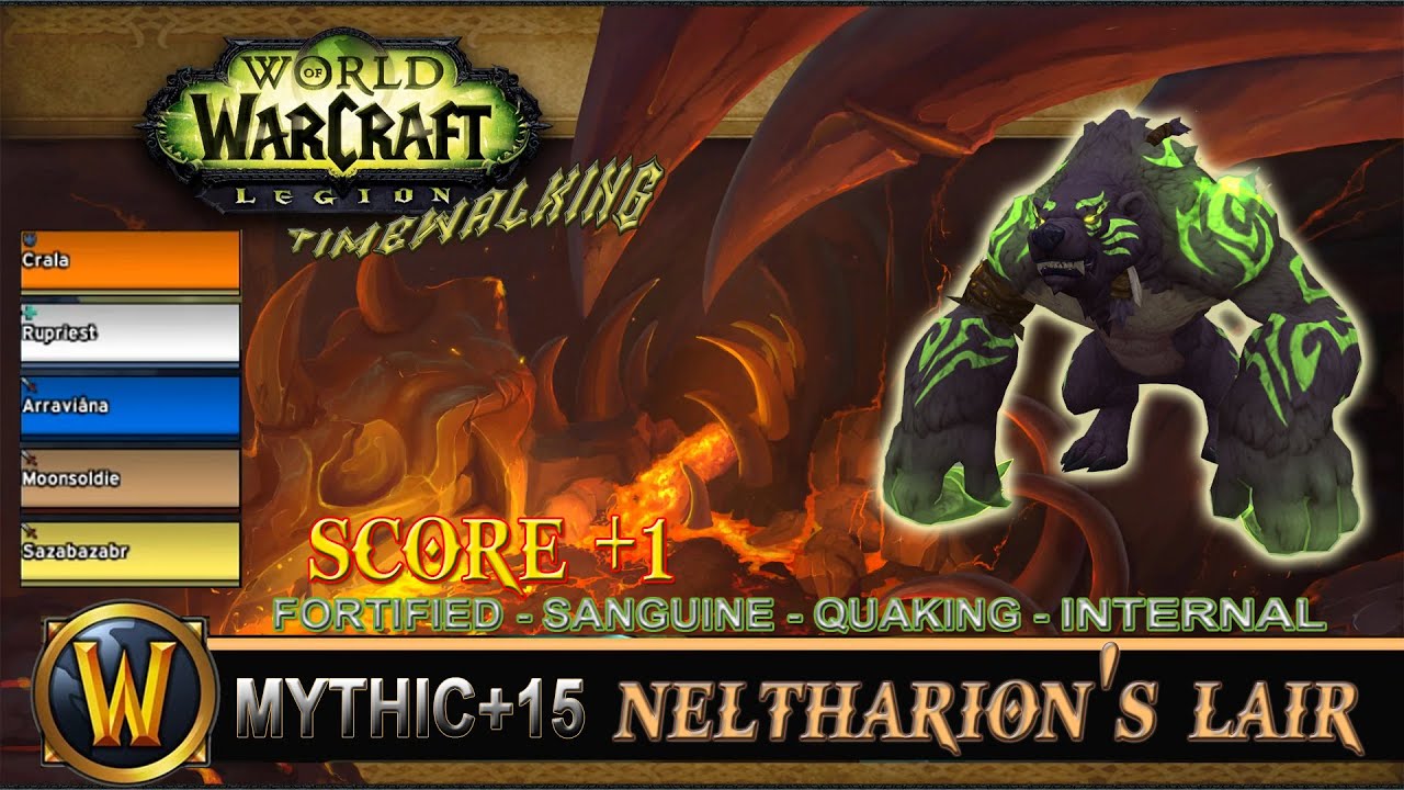 Neltharion's Lair Mythic 15 | Legion Timewalking M+ | Guardian druid Shadowlands