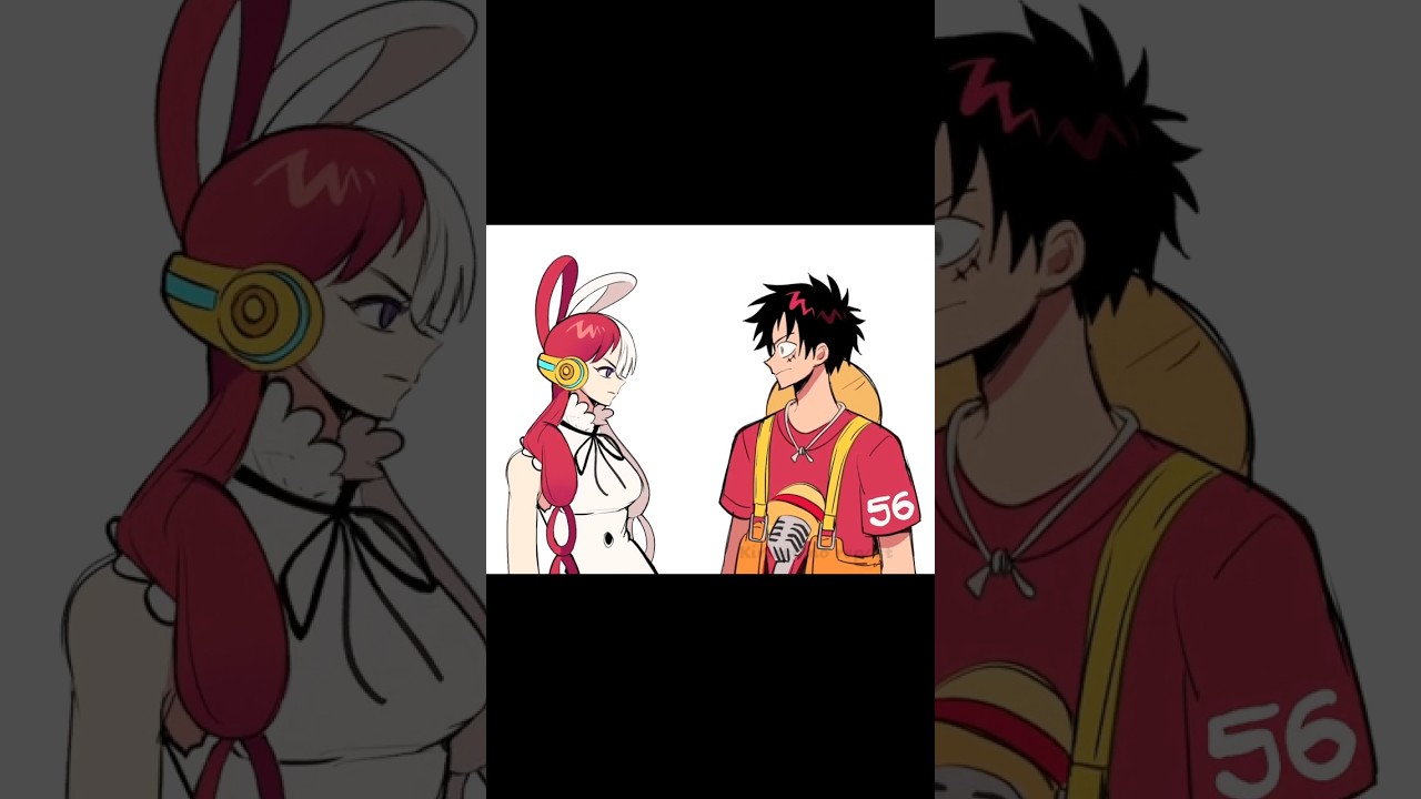 Eye contact meme #Uta #Luffy #Onepiece
