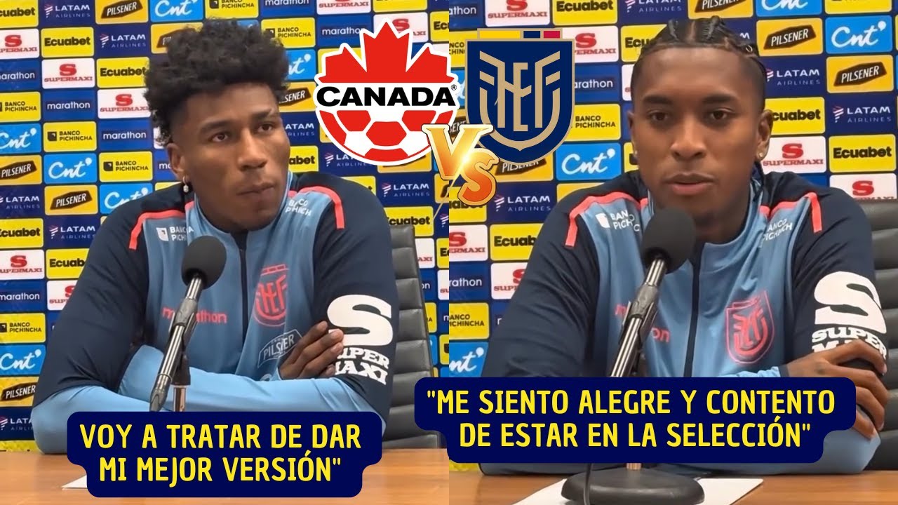Declaraciones de Kevin Rodríguez y Leo Realpe previo a enfrentar a Canadá