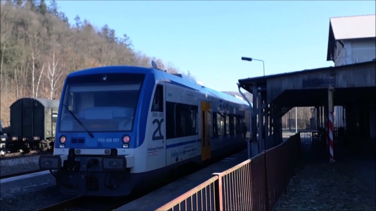 Bahnhof Mulda Schmalspurbahn nach Sayda Strecke Freiberg Holzhau Streckenbegehung Muldentalbahn