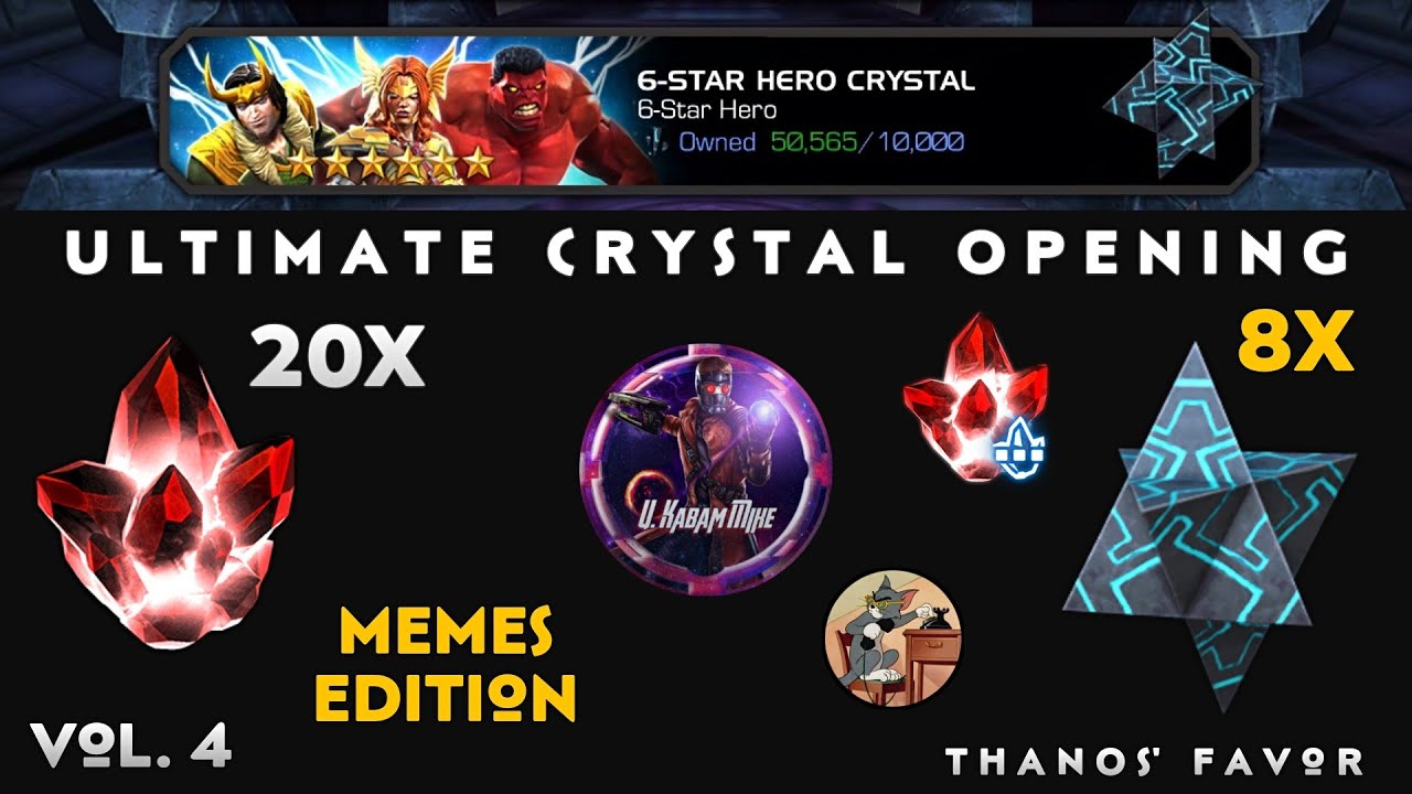 Ultimate Crystal Opening V4 (Memes Edition) 20X 5 Stars + Nexus! - Marvel Contest of Champions