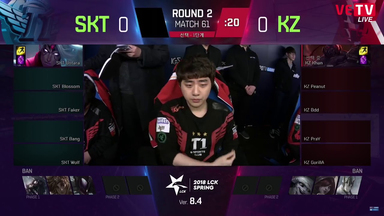 06 03 2018 SKT vs KING ZONE LCK Xuân 2018Ván 1