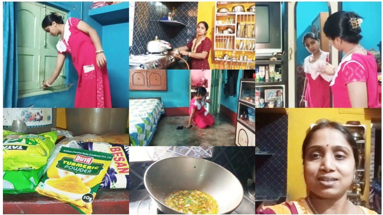 মেঘলা দিনে সকাল থেকে ঘর পরিষ্কার 🧹 কাঁচা ধোয়া/রান্না সময়ের আগেই সব কাজ শেষ করে নিলাম✅banglavlog 
