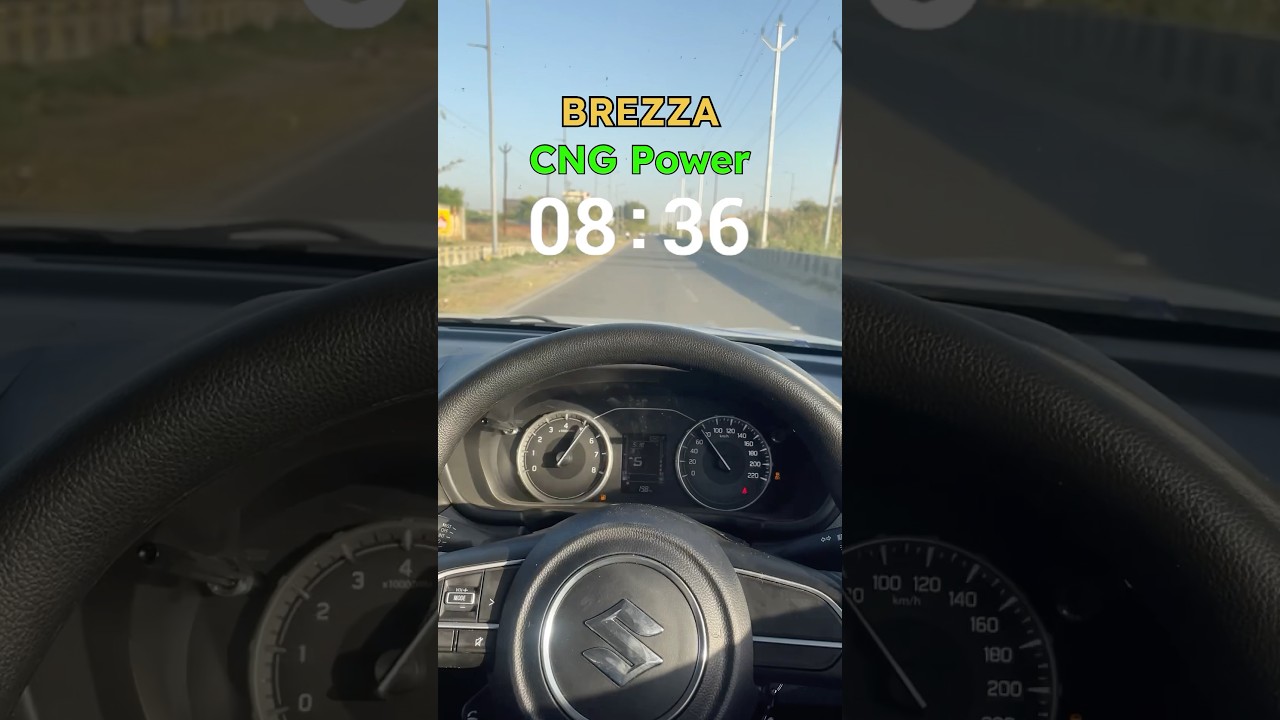 Brezza CNG 0-100 km/h - Shocking Performance! #shorts