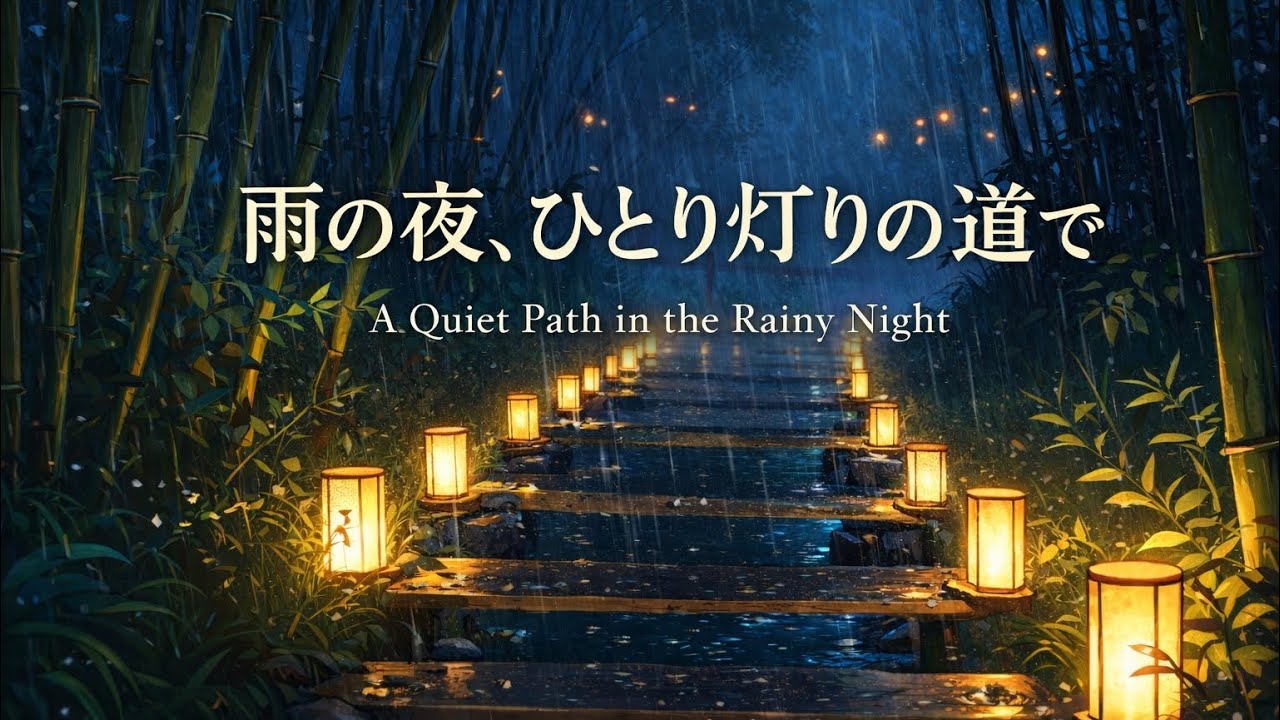 雨の夜、ひとり灯りの道| Quiet Path in the Rainy Night| 睡眠・作業・深いリラックス