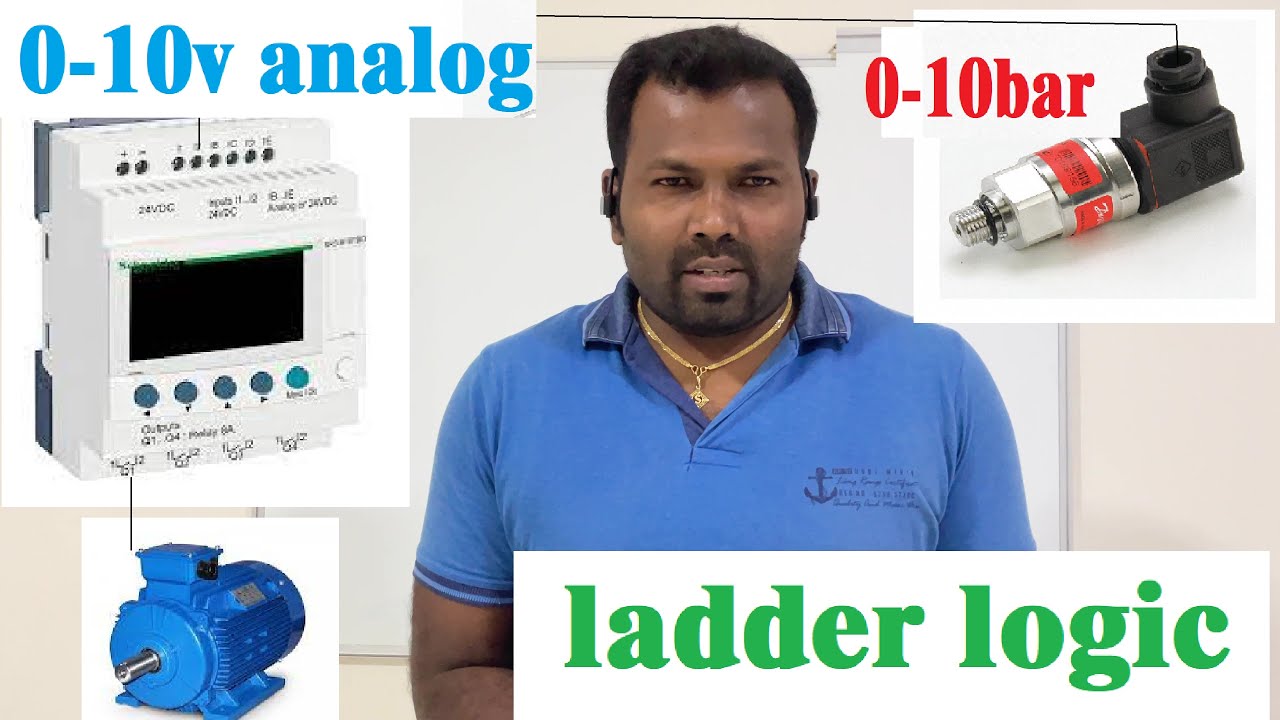 PLC PROGRAMMING - Digital output controlled by 0-10V analog input/ Ladder logic...