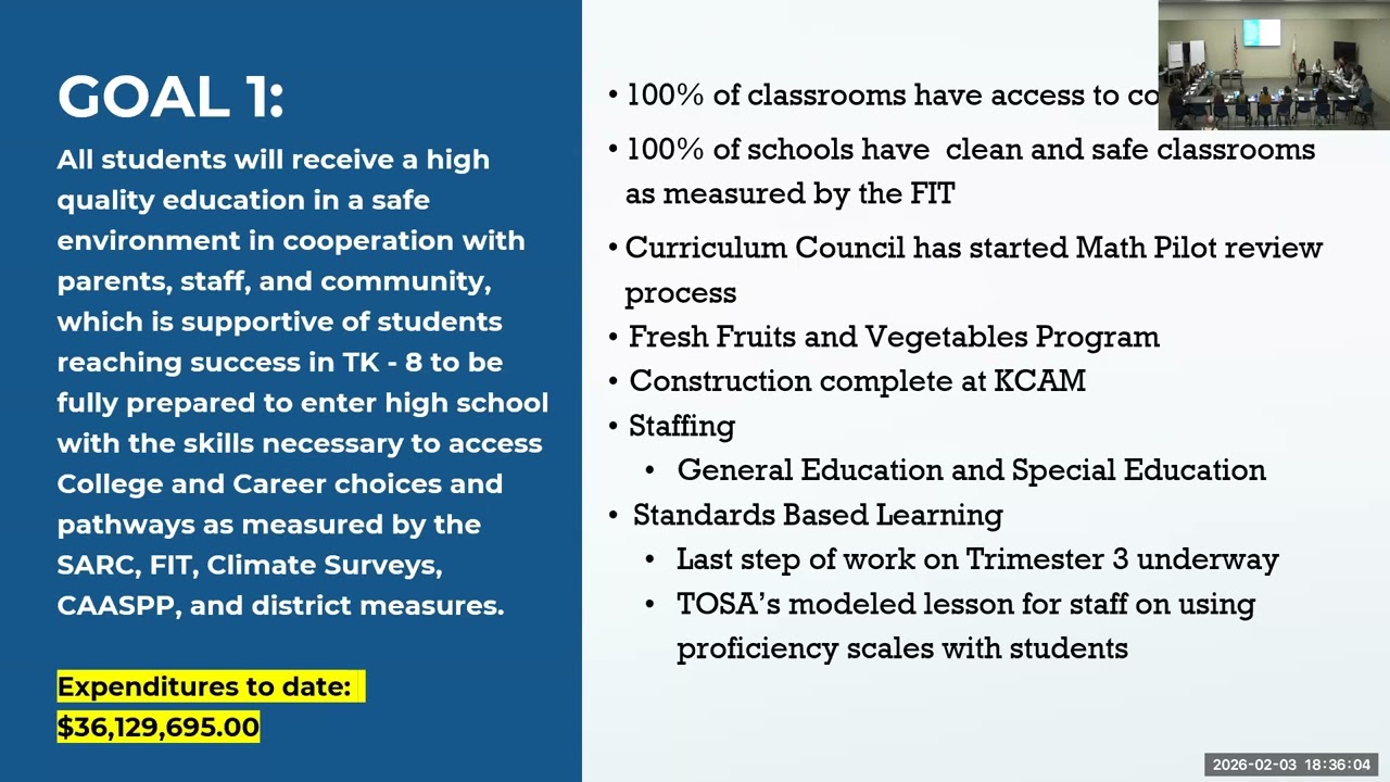 KCUSD Special Board Meeting 2/3/26
