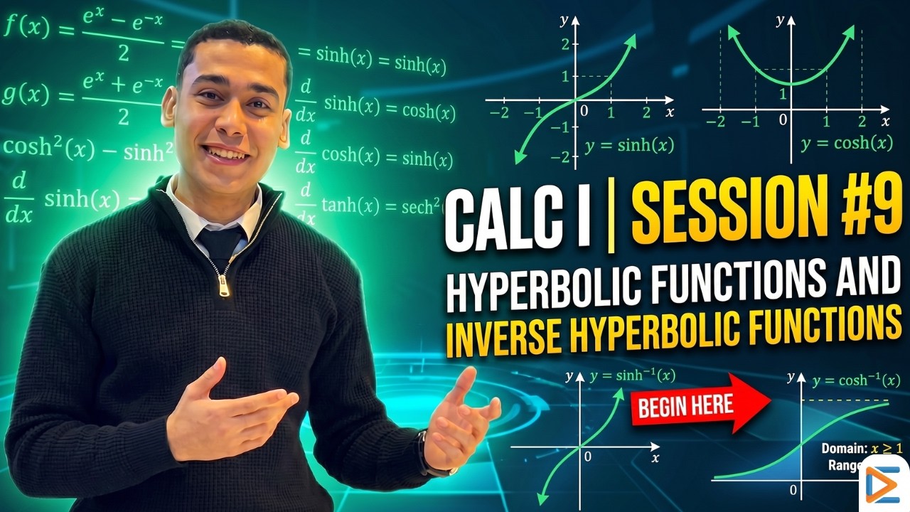 Calc 1 - Session #9 | Hyperbolic functions and inverse hyperbolic