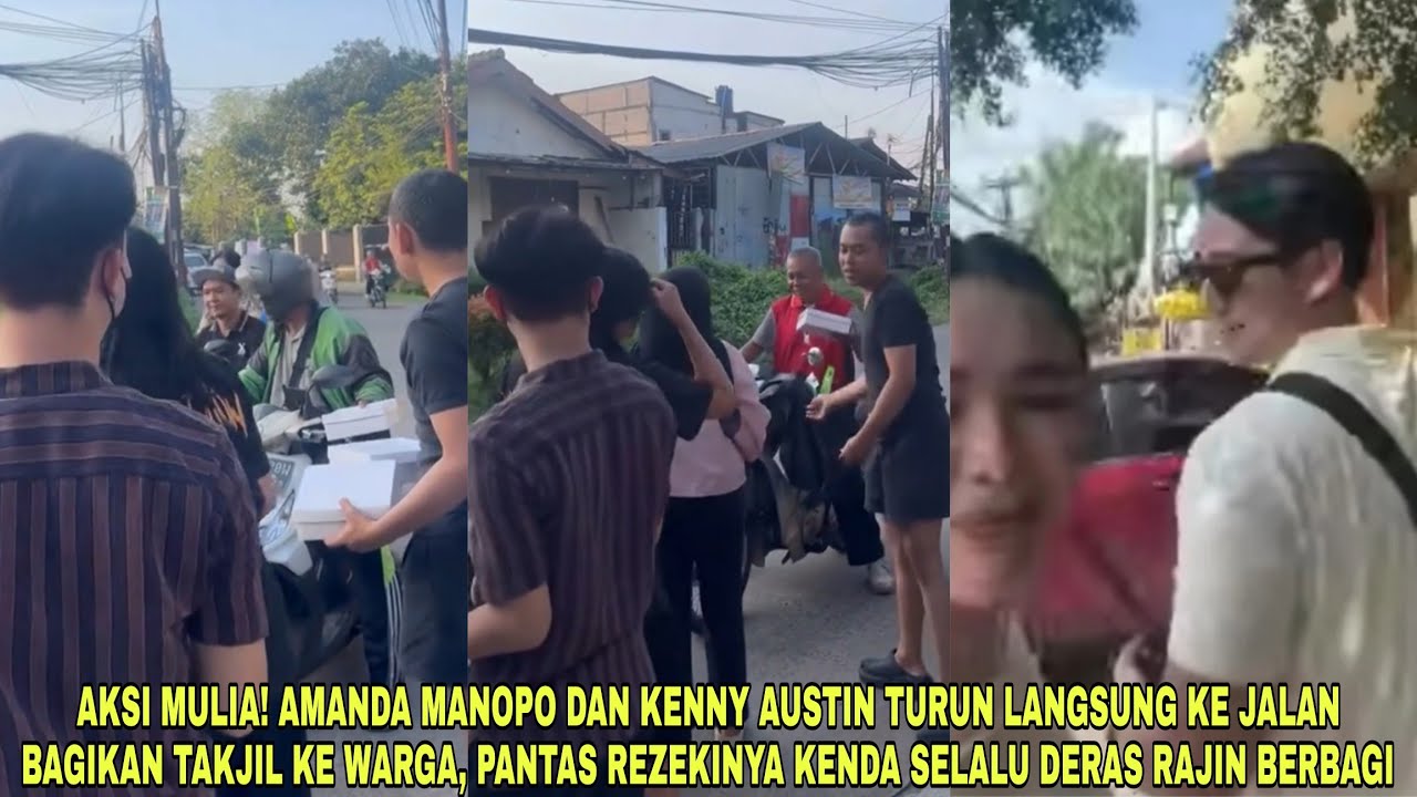 Aksi Mulia❗Amanda Manopo & Kenny Austin Turun Langsung ke Jalan Bagikan Takjil ke Warga Sekitar