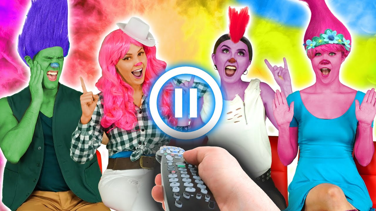 PAUSE CHALLENGE WITH TROLLS WORLD TOUR CHARACTERS. ULTIMATE PRANK CHALLENGE. Totally TV Parody