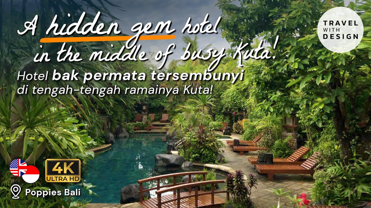 Lush Oasis Not Many People Know! | Poppies Bali Hotel (Bilingual Full Tour & Review🇬🇧🇮🇩)