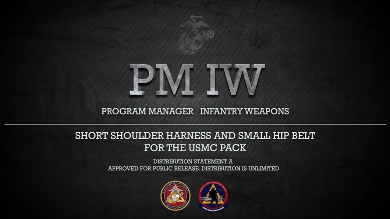 Short Shoulder Harness and Small Hip Belt for the USMC