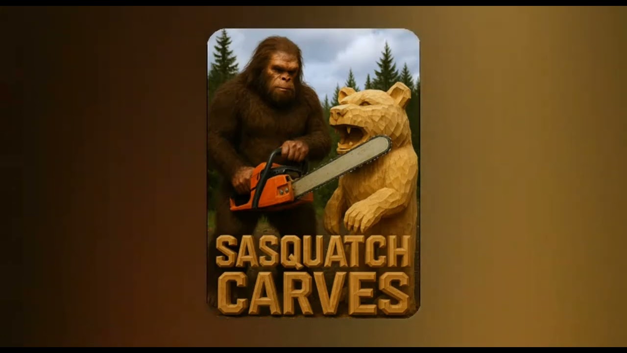 Sasquatch Chainsaw Carving  - fun song  02.