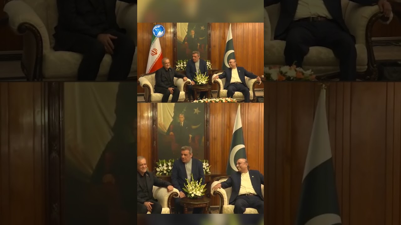 President Zardari welcomes Iranian counterpart Pezeshkian at President's house