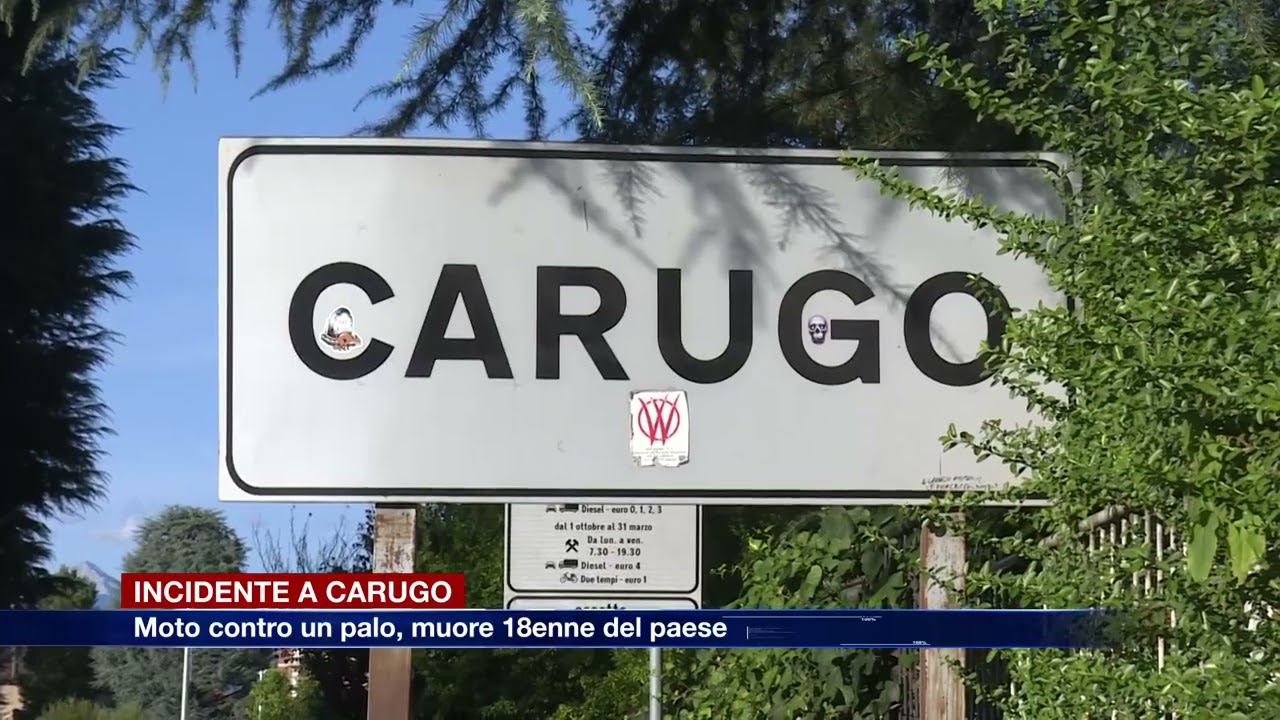 Etg - Incidente mortale a Carugo, motociclista 18enne perde la vita