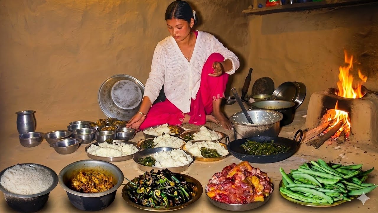 Authentic Cooking in Nepal || Village Girl Makes Traditional Nepali Food ||