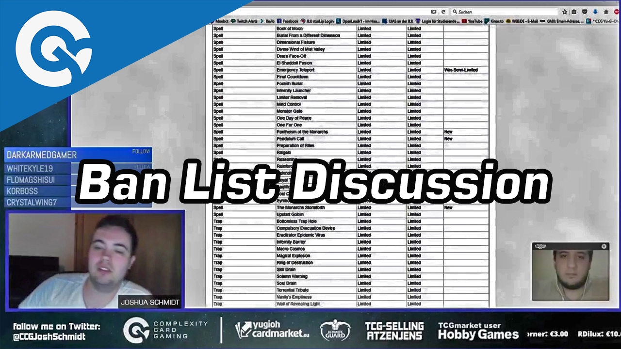 Banlist Discussion with Themis, Raphael, Lorenzo and Joshua