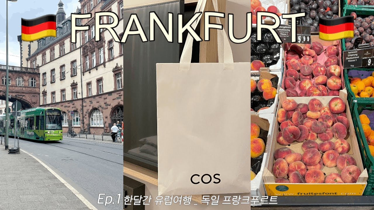 🇩🇪 독일 프랑크푸르트 여행 Vlog  / 한달동안의 여행 중 첫 정착지 ✌🏻/ 프랑크푸르트 맛집이랑 쇼핑 ~~🛍️ / 대한항공 기내식