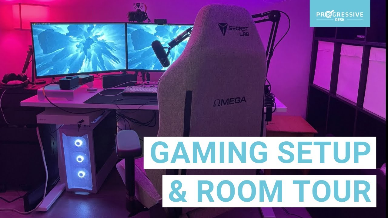 Gaming Desk Setup and Room Tour | Progressive Desk x Swidge