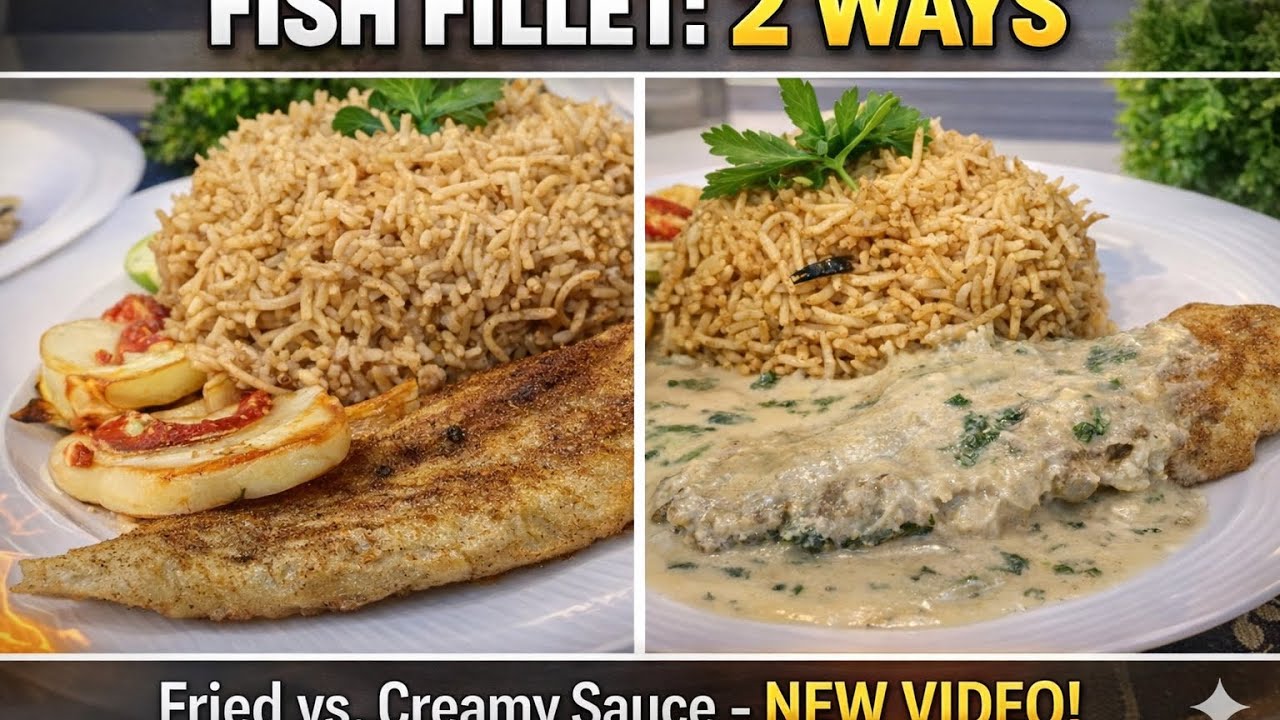 فيليه السمك بطريقتين: مقلي مقرمش وبصوص الطحينية الرهيب! 🐟🔥