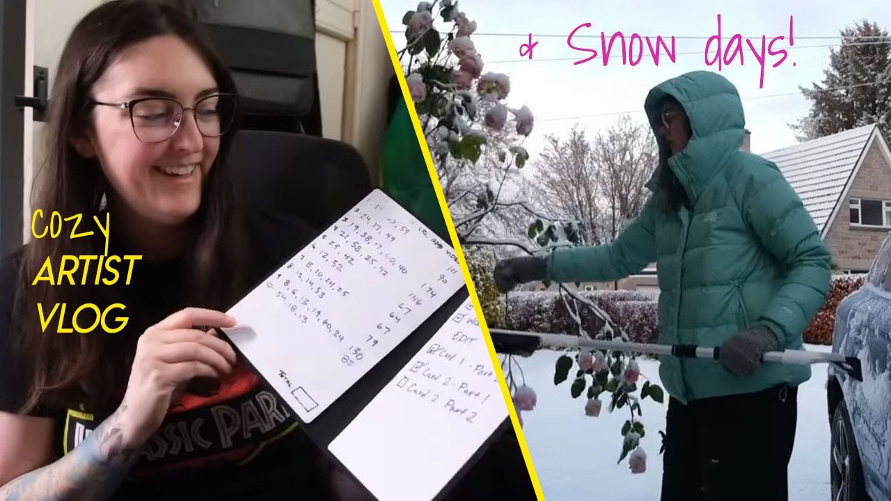 Snowy Scotland ❄️ Cozy artist VLOG, Writing, Packing orders, Kitties, Tea (last video of the year)