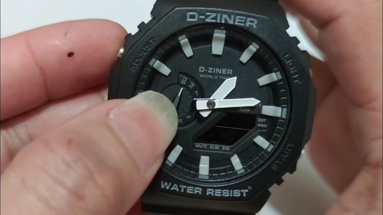 Cara Setting Jam tangan Dziner 8287 Dual time