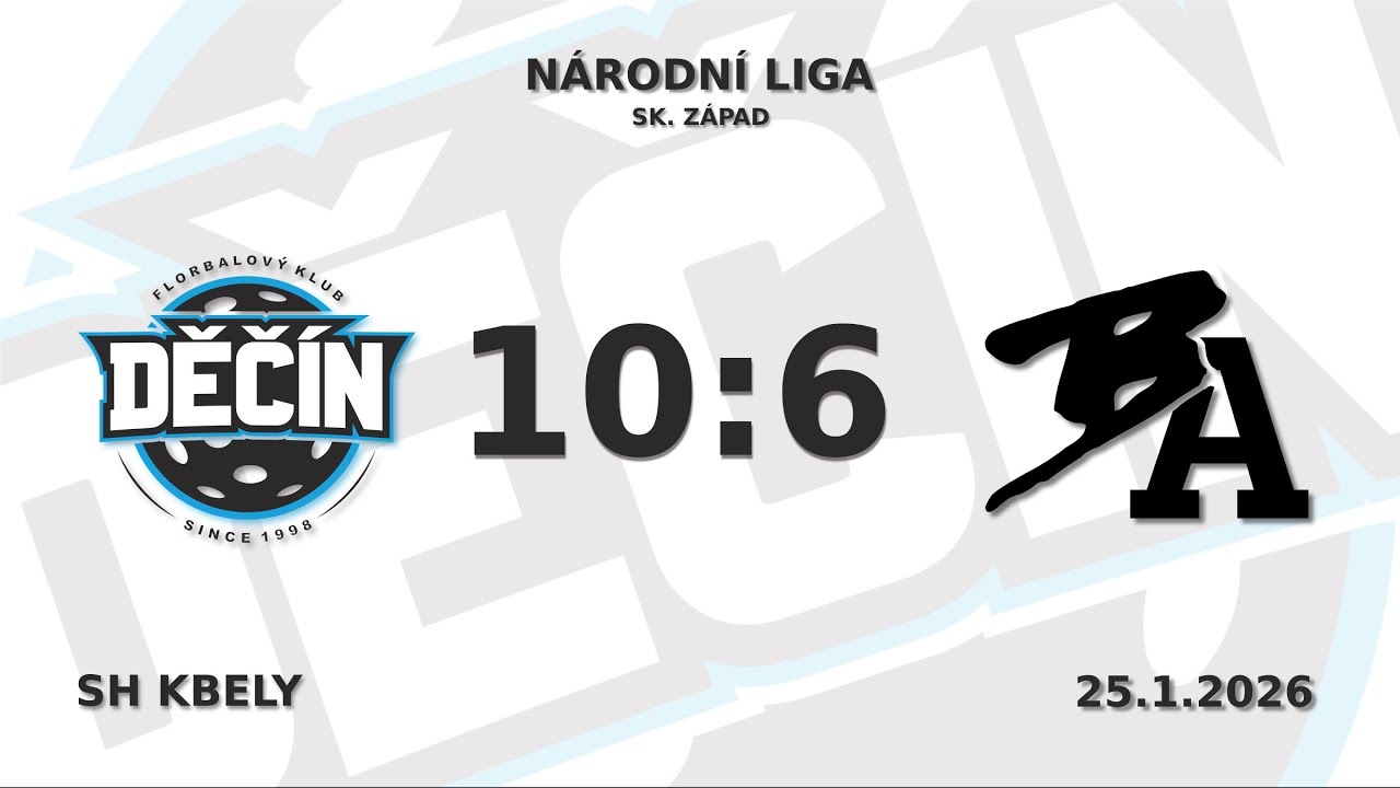 Sestřih utkání Národní ligy Děčín vs. BLACK ANGELS