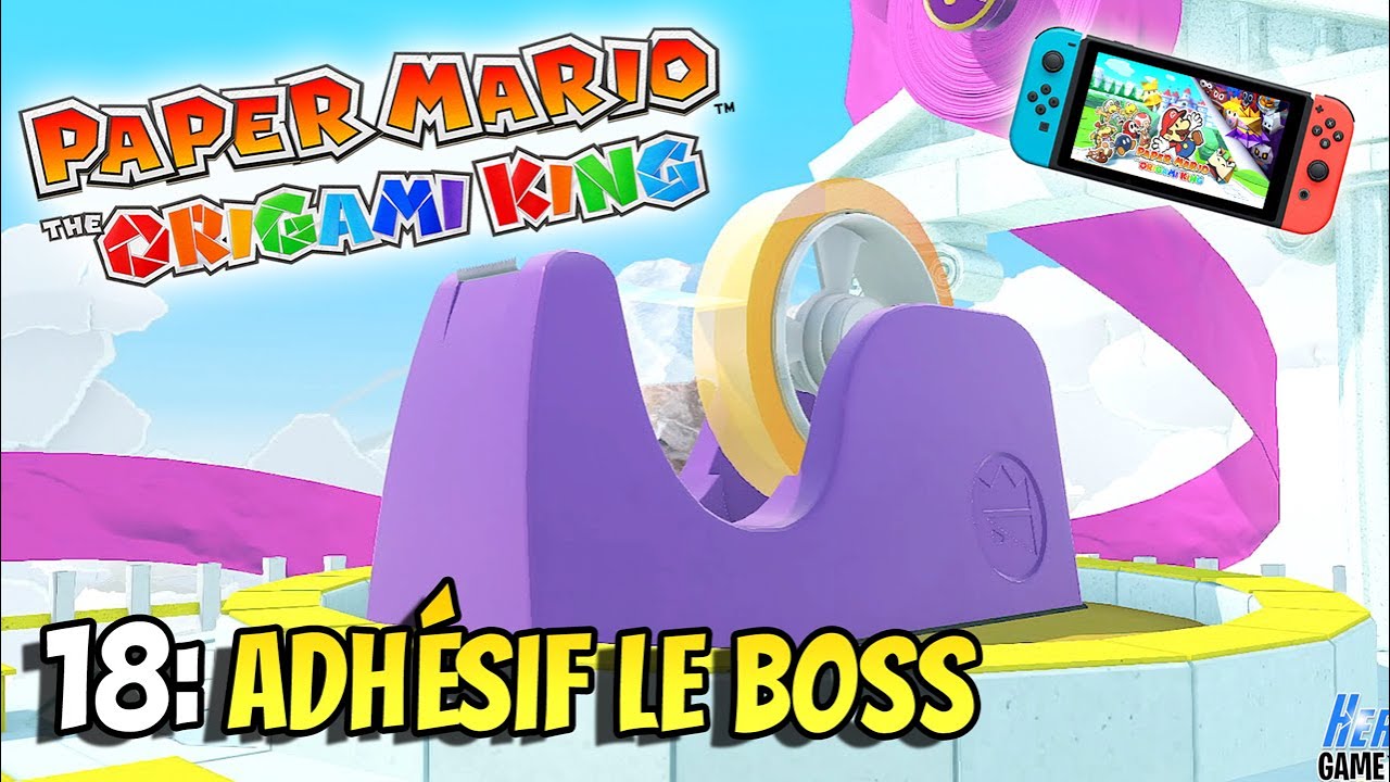 PAPER MARIO ORIGAMI KING 18 Adhésif le Boss Gameplay Français Nintendo Switch