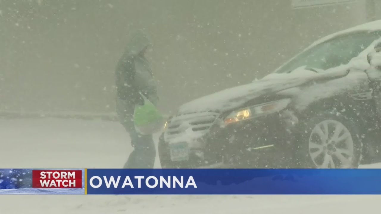 Snow Starting To Stack Up As Storm Slams Southern Minnesota