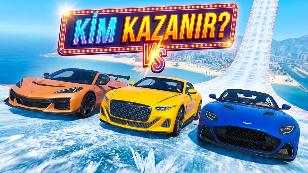 Tek Kapılı Spor Arabalar Buzlu İniş Parkurunda Yarışıyor - GTA 5
