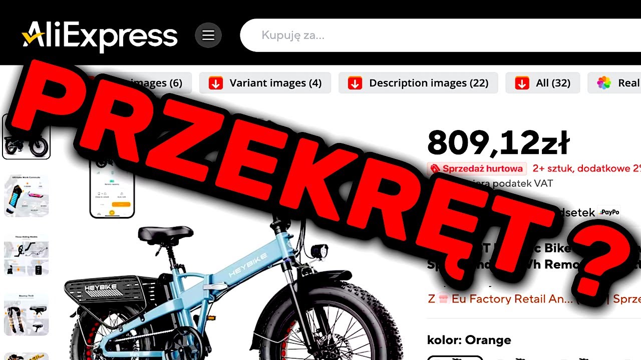 OSZUKALI MNIE NA ALIEXPRESS!!! MIAŁ BYĆ TEST ROWERU ELEKTRYCZNEGO ZA 800ZŁ