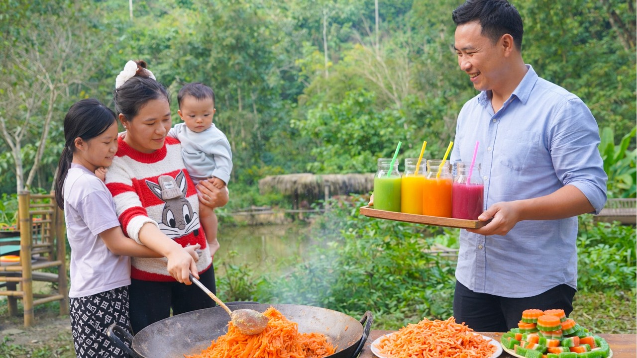 Fresh Organic Carrot Harvest Turned into Unique Sweet Desserts | Ly Thi Ca