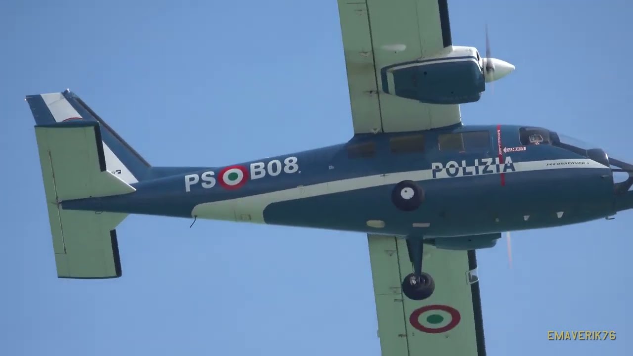 CAORLE AIR SHOW 2024 - P86 OBSERVER POLIZIA DI STATO - SONY RX10 IV - 4K