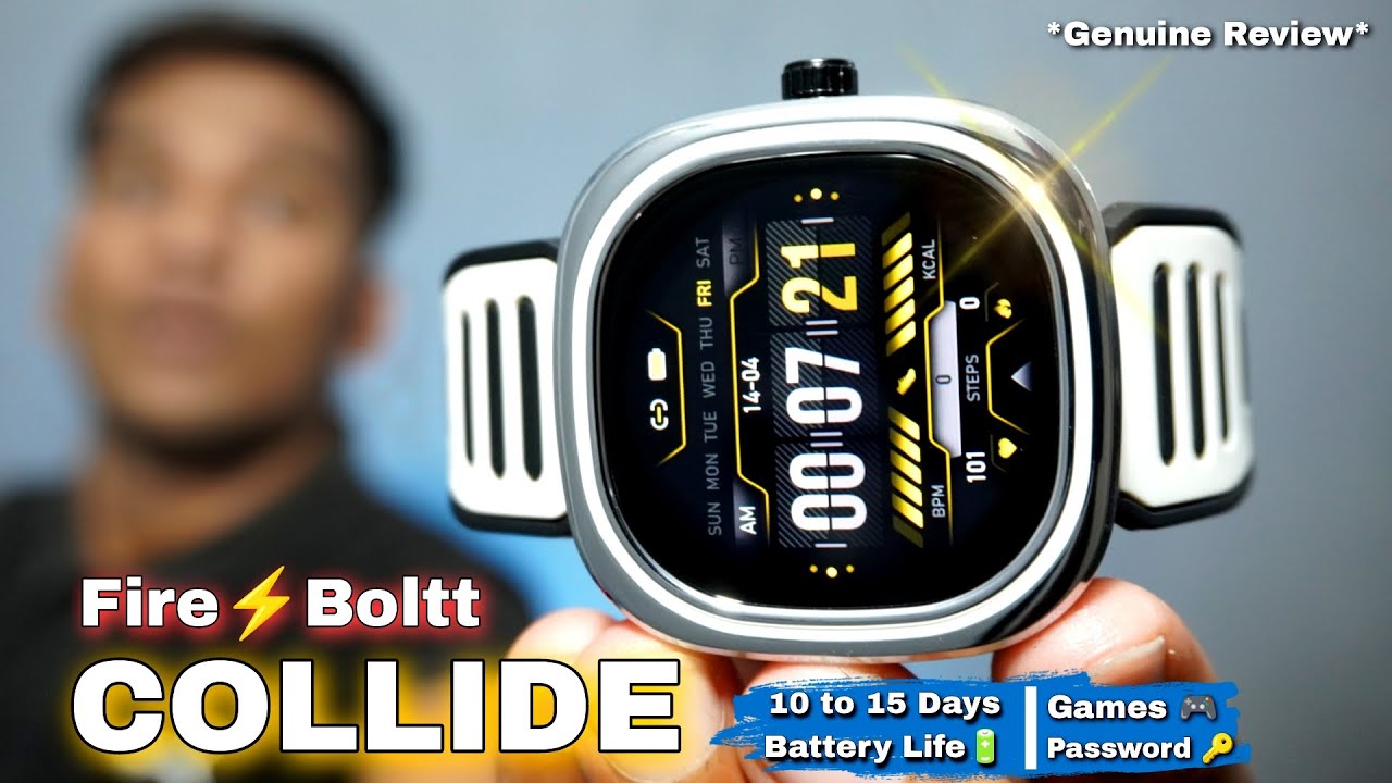 Fire Boltt Collide Smartwatch Unboxing and Review 🔥| Password | Games | Calculator | Battery Life