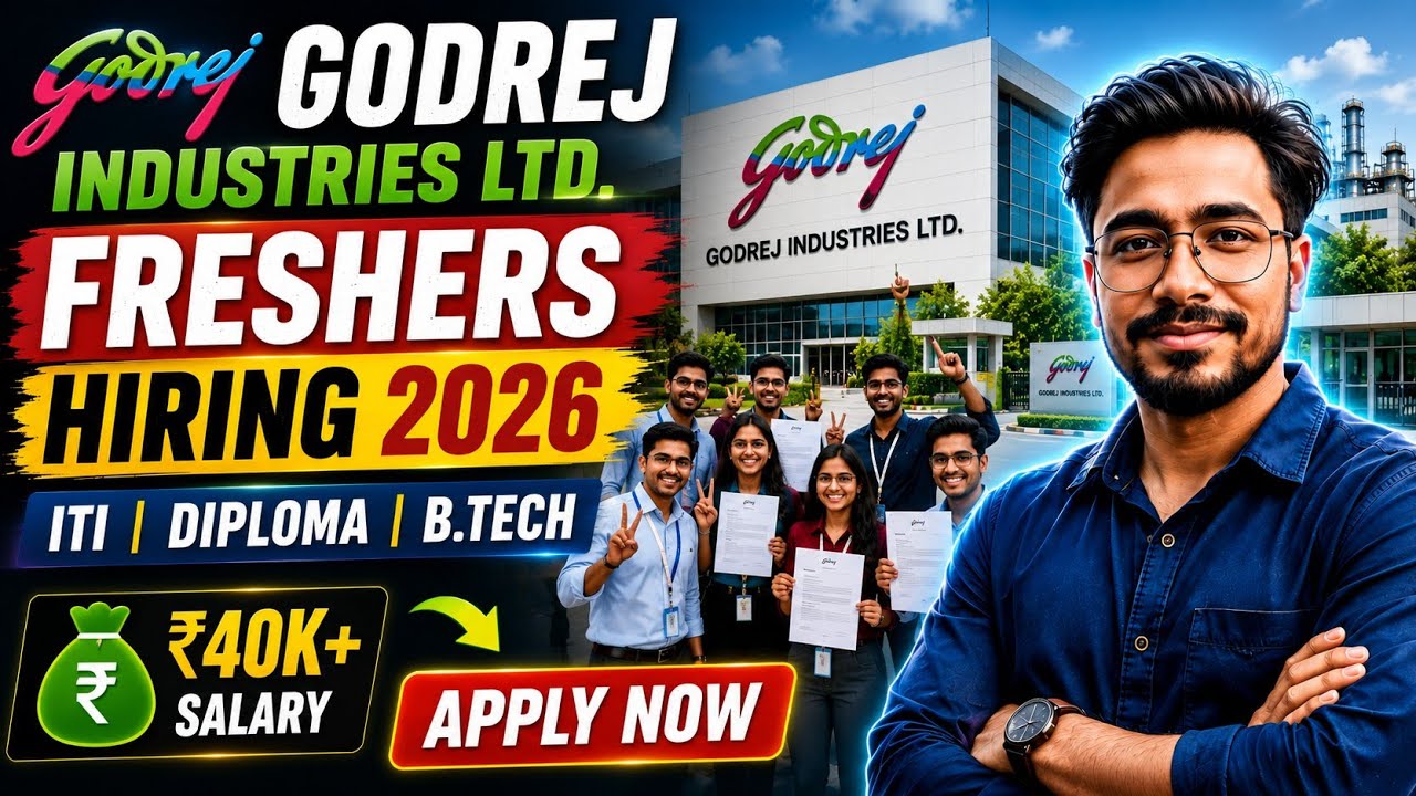 🔥 Godrej Industries Limited Freshers Hiring 2026 | No Exam | Direct joining | ITI, Diploma & B.Tech