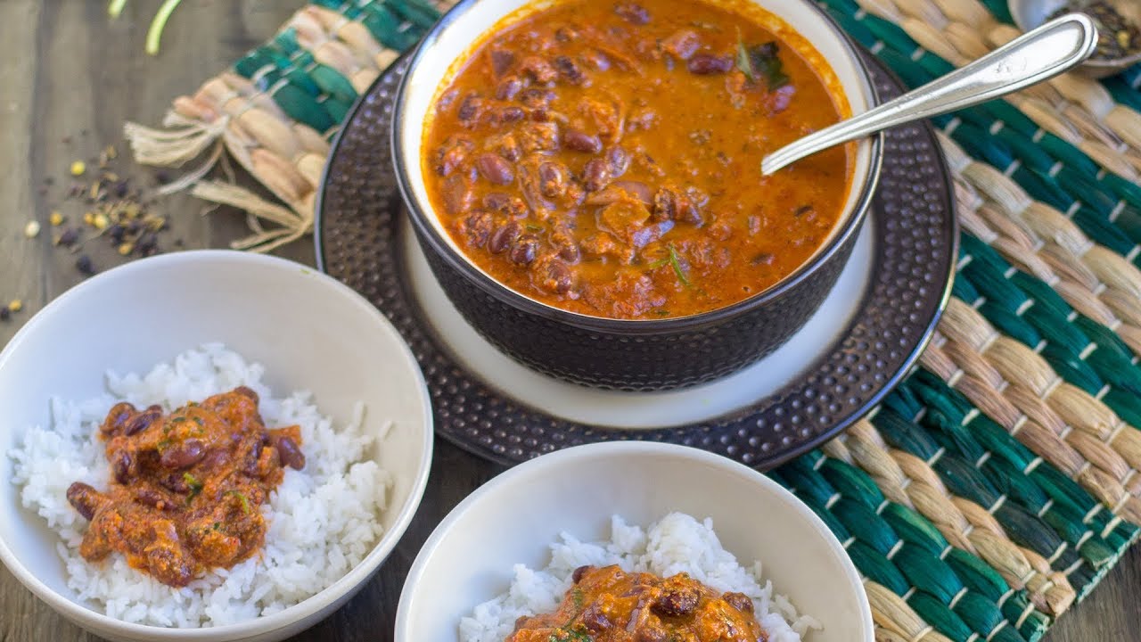 Vegan Red Kidney Beans Curry | Konkani Style Rajma Curry