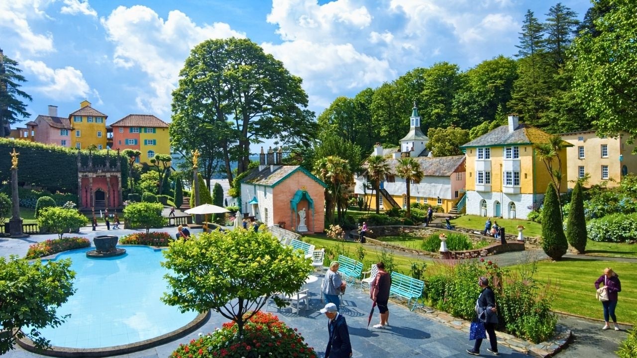 Portmeirion Village Walk, Welsh Countryside 4K