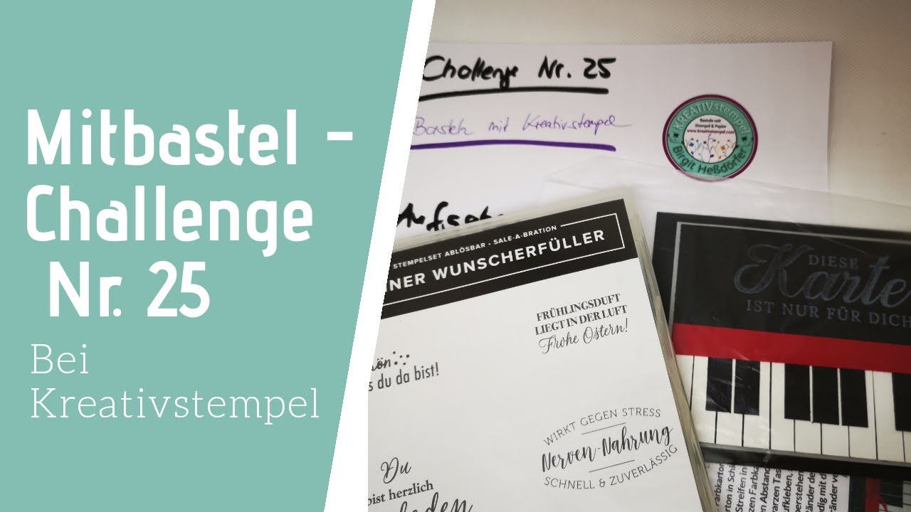 Mitbastel Challenge Nr. 25 bei Kreativstempel Basteln mit Kreativstempel Kartenbastel-Challenge
